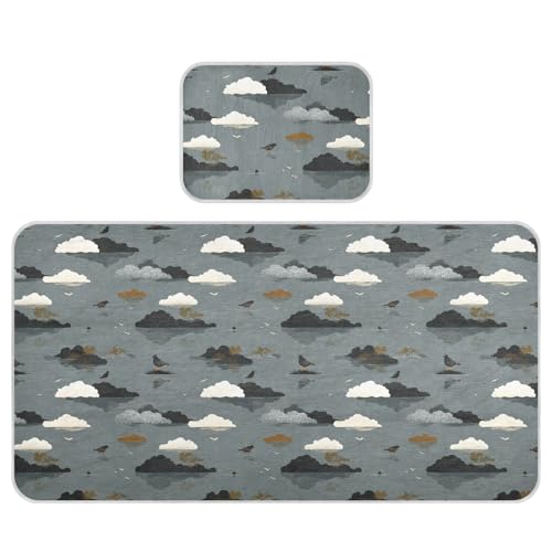 Nile Sparrow Cloud Island Gray Cooling Baby Fitted Mattress 28