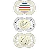 MAM Original Day & Night Baby Pacifier, Nipple Shape Helps Promote Healthy Oral Development, Glows in The Dark, 3 Pack, 16+ Months, Unisex