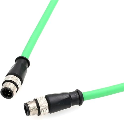 Miniatura 10 de Cámara Ethernet flexible blindada M12 4 Pin D Code macho a M12 4 Pin D Code Cable macho para red de aplicaciones industriales (1, 32.8 ft)