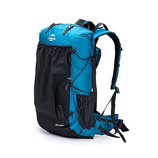 Naturehike Mochila de acampamento de caminhada 45 l/65 l, moldura interna leve com capa de chuva para mochila e esportes ao ar livre, 40 + 5 L, azul, 40+5L, Caminhadas