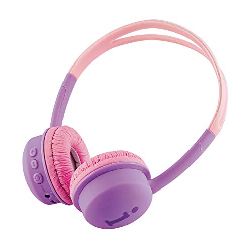 iBall Kids Diva Safe Stereo Bluetooth Headset with Mic (Violet and Pink)