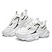 SPWAGYM Men's Running Walking Sneakers Casual Athletic Shoes Chunky Trainers Fashion Sneakers for Men White Size 9