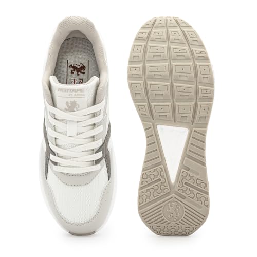Image of Red Tape Women's Sneakers Grey Blue Mesh Pu Round Toe Lace-Up