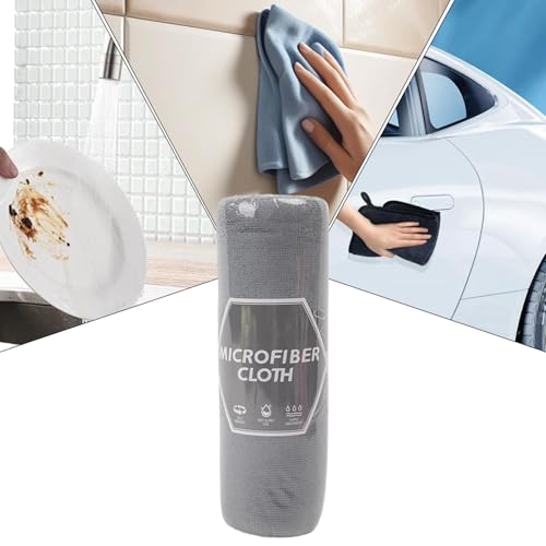 Générique Microfiber Towel for Cleaning, Absorbent Kitchen Dishcloth, Soft & Lint- Wiping Cloth, Quick-Dry Household Cleaning Rag, Versatile Solution for Dishes, Appliances - immagine 6