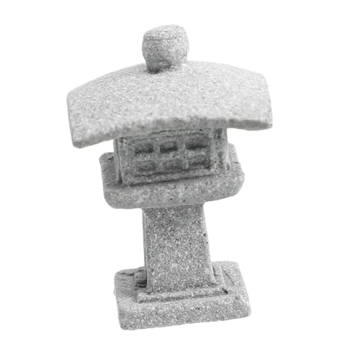 Veemoon Miniature Japanese Lantern Stone Pagoda Statue for Zen Garden Decor Sandstone Figurine for Aquarium Landscaping Patio and Micro Landscape DIY Serene Asian Garden Ornament