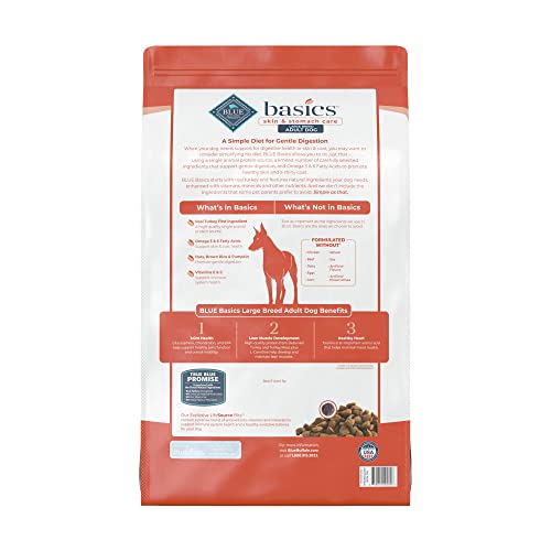 Blue Buffalo Basics Skin & Stomach Care, Natural Adult Large Breed Dry Dog Food, Turkey & Potato 24-Lb #TOP2