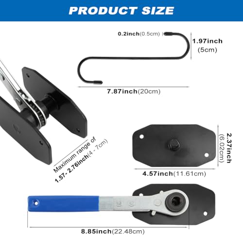 iayokocc Brake Caliper Compression Tool with 2 Caliper Hanger, 360° Adjustable Piston Compressor Tools, Heavy Duty Ratchet Piston Spreader Tools for Car Truck SUV Brake Repair