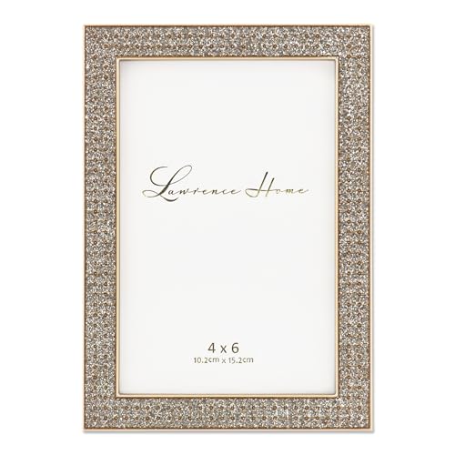 Lawrence Frames 4"W x 6"H Turner Gold and Glitter Metal Picture Frame (702446)