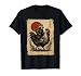 Funny Vintage Raccoon Rooster Chicken Japanese Ukiyo-e Art T-Shirt