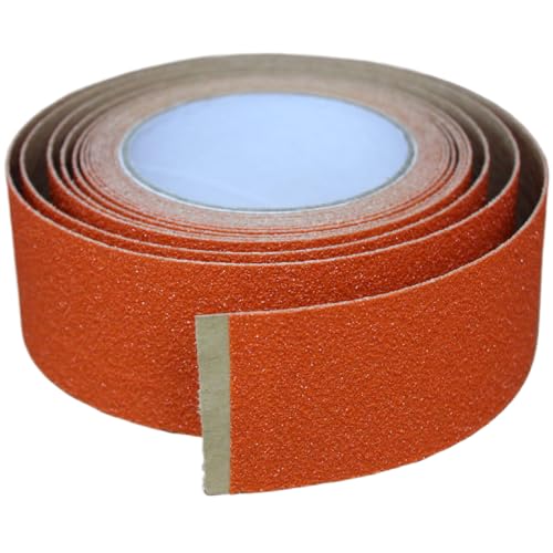 Image of Anti Slip Tape 2 Inch Wide, Waterproof Grip Adhesive Tape, Heavy Duty High Traction Friction for Indoor /Outdoor Steps (33 Ft /Orange).