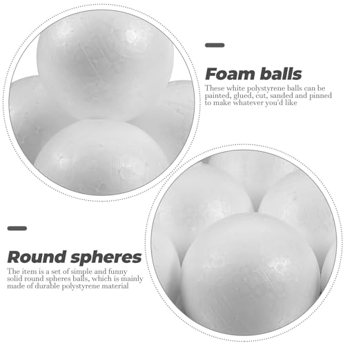 100pcs Polystyrene Balls Solid Spheres Wedding Decoration Craft Projects Party Decor, White, Size 2 - Image 4