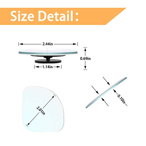 Car Blind Spot Mirror, Fan Shaped Hd Glass Frameless Stick On Adjustabe Few Convex Wide Angle Rear View Mirror For Car Blind Spot, Pack Of 2 (Fan Shape) #TOP1