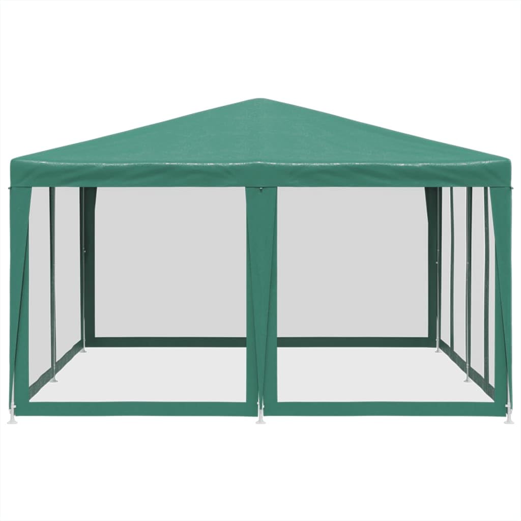 Partyzelt mit 8 Mesh-Wänden & Eisenrahmen, Pavillon mit Wasserdichtes Verdeck & Reißverschlusstür für Grillen Hochzeit, Rot 300 x 898 x 258 cm HDPE