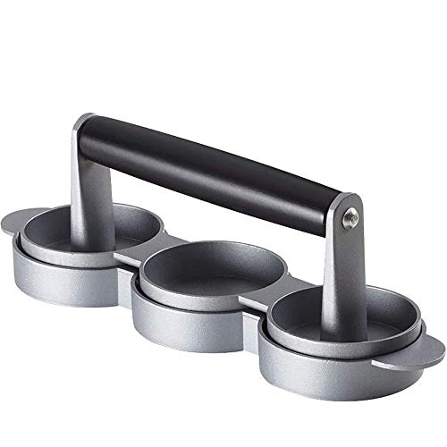 Ichen Prensa de Hamburguesa, prensador de Hamburguesa, Burger Maker Antiadherente Molde Hamburguesa para 3 Mini Hamburguesas