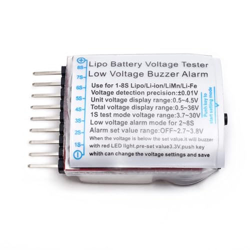 Image of 2Pcs Low Voltage Buzzer Lipo Alarm Piezo Tester Checker Warner Saver Voltage 1-8S Lipo Li-ion LiMn Li-Fe Battery Monitor Checker
