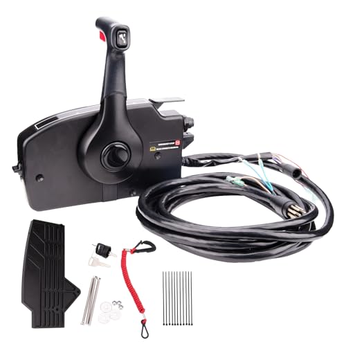 Right Hand Marine Throttle Remote Control Box 881170A15 GEN I For Mercury Outboard Engine With 15FT Cable Trim & Tilt 8 Pin 12 Core