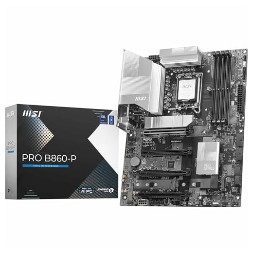 MSI PRO B860-P - Scheda madre ATX, supporta processori Intel Core Ultra (Serie 2), LGA 1851, 12 fasi di alimentazione, Boost memoria DDR5 (8600+ MT/s OC), PCIe 5.0 x16 e 4.0 x16, M.2 Gen5, LAN 5G