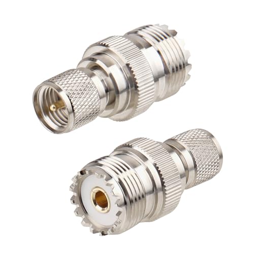 Mini adaptador UHF PL259 a UHF SO239 MOOKEERF x2 miniatura 1