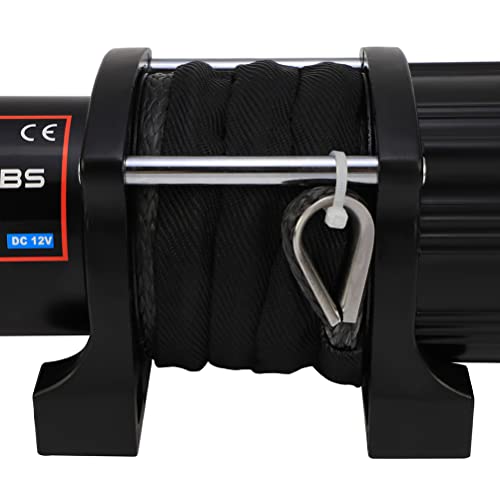 Winche eléctrico 12V 4500LBS con cuerda sintética miniatura 6