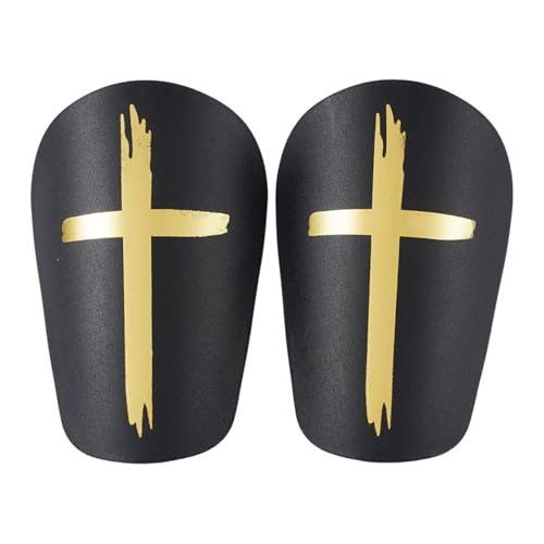 cdar Mini Football Shin Guards Tiny Shin Pads with EVA Cushion for Kids Adults Calf Protection Gear for Outdoor Soccer Training Black S