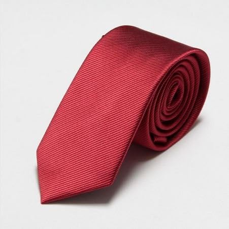 Necktie men's slim ties black neck tie solid novelty neckties Color Dark Red No7 NT 010