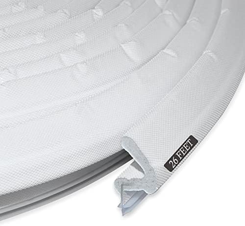 LSGCQ Kerf Weather Stripping for Door Seal Strip, 26 Ft, White | ...