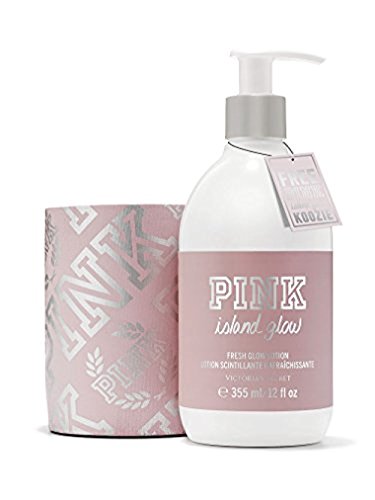 Victorias Secret Pink Limited Edition Island Glow Fresh Glow Lotion with Beverage Cover 12 fl oz.