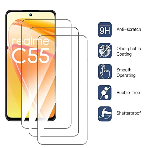 KZIOACSH Cover Compatibile con Realme C55 + Vetro