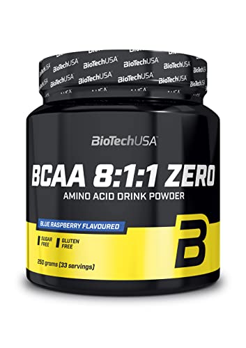 BioTechUSA BCAA 8:1:1 Zero | 8:1:1 Verhältnis von Leucin, Isoleucin und Valin | Zuckerfrei, Glutenfrei, 250 g, Cola