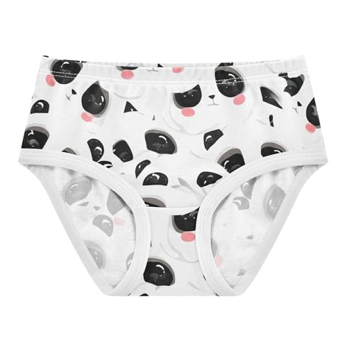 Cute Cartoon Panda Black White Toddler Underwear Floral 2t Cotton Panties Little Girl Bright Kids Undies Briefs