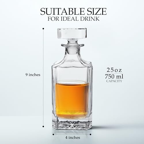 Rogue River Tactical Blank Square Whiskey Decanter With Glass Stopper Custom Gift Flag Men Dad Father's Day Perfect for Laser Engraving Etching - Image 2