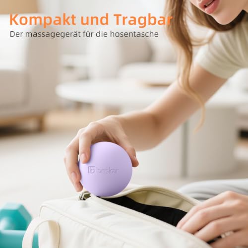 Massage Lacrosse Bälle für Myofasziale Entspannung, Triggerpunkttherapie und Yogatherapie, Fußmassageball zur Linderung von Plantarfasziitis Violett 5