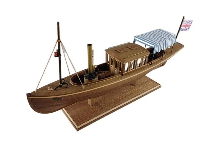 ブリキ製 蒸気船モデル 約39cm ○新品特価 蒸気船 VICTORIA号50cmL 木製完成品
