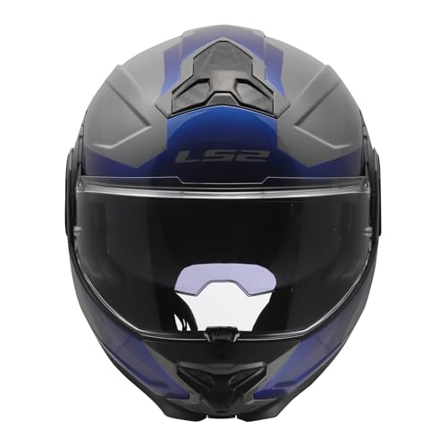 Image of LS2 Helmets Advant II Modular Motorcycle Helmet W /SunShield (Gloss Jeans Gray - X-Small)