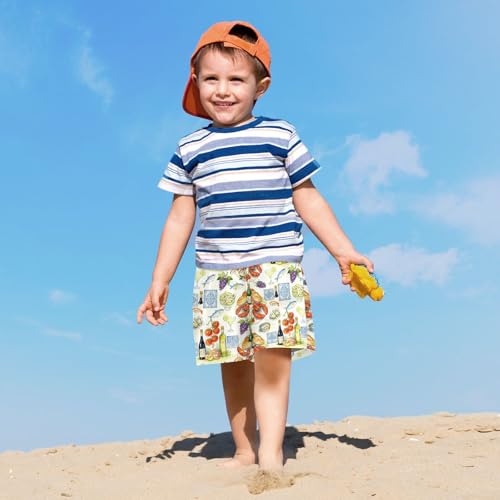 Maillot de bain pour garçon 4 ans : boxer ample Yuiboo à cordon - 6