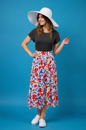 Image of DNFUN Women's Summer Wrap Maxi Dress Casual Boho Floral Ruffle Short Sleeve Beach Long Dresses Red Blue