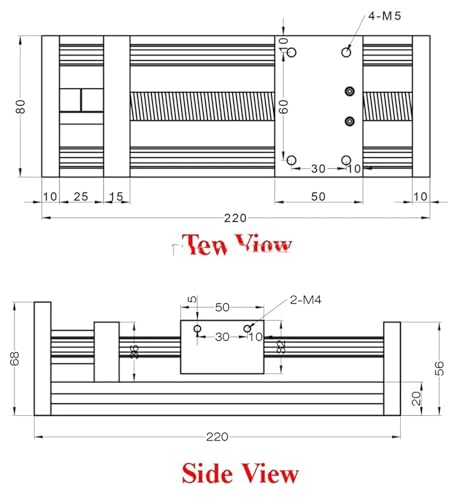 Conjunto de posicionamiento para eje XYZ y CNC con husillo de bolas 400 mm 6