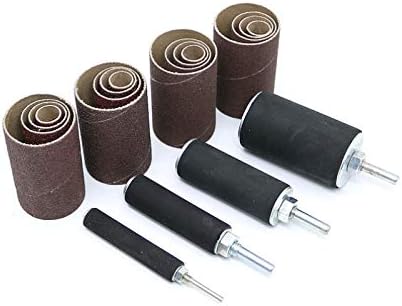 20 Piece Drum Sanding Kit with 4 Sanding Drums and 16 Drum Sanding Sleeves for Sanding Contours For Drill Press, Hand Drill or Flexible Shaft