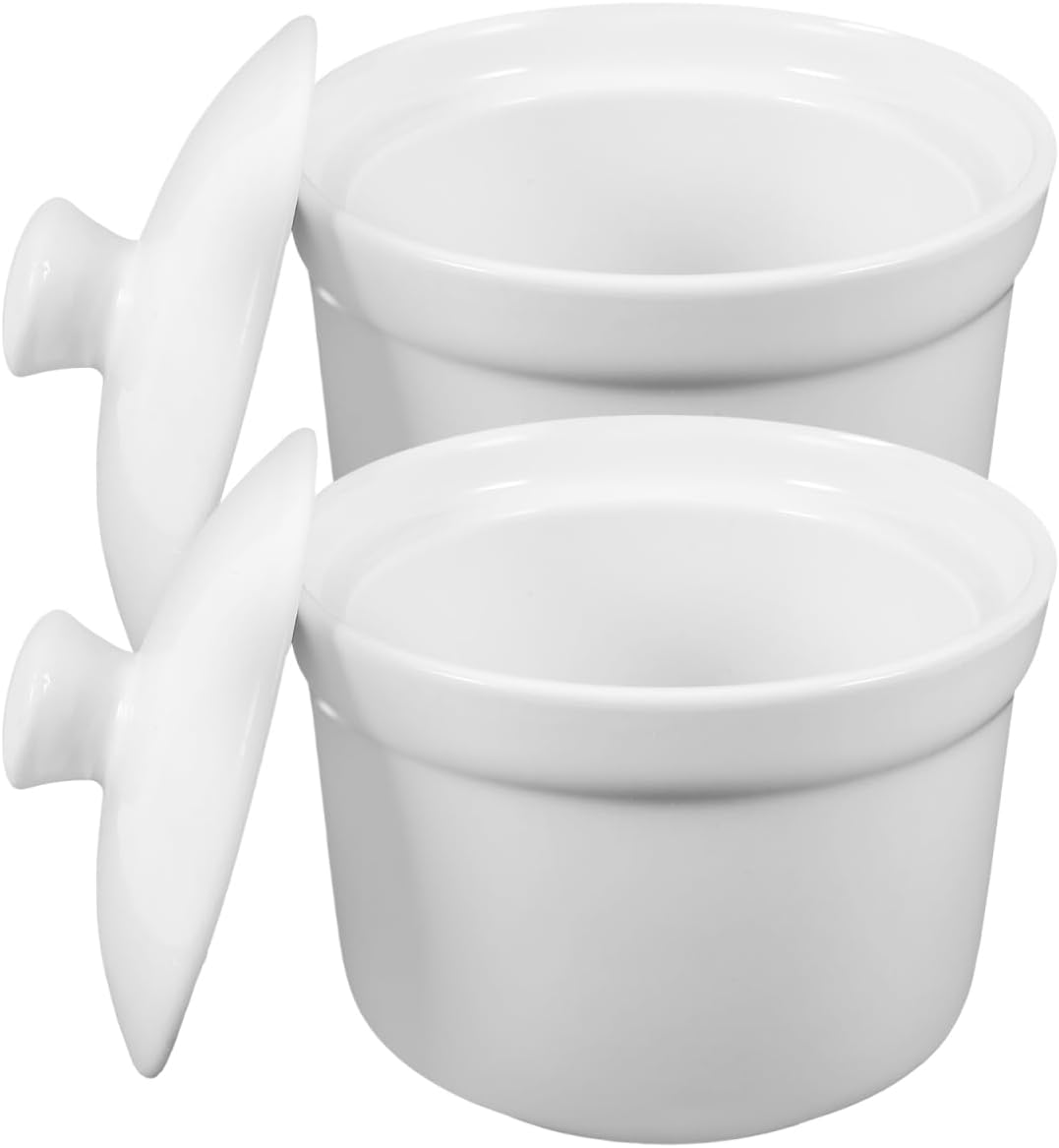 Ciieeo Ceramic Stew Pot with Lid 3.93 Inch Porcelain Soup Bowl for Steaming Egg Custard Desserts Bird S Nest and Home Kitchen Use