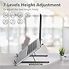 Laptop-Stand-for-Desk-Adjustable-Laptop-Riser-ABSSilicone-Foldable-Portable-Laptop-Holder-Ventilated-Cooling-Notebook-Stand-for-MacBook-Pro-Air-Lenovo-Dell-HP-More-10-156-LaptopsTablet Laptop Stand for Desk, Adjustable Laptop Riser ABS+Silicone Foldable Portable Laptop Holder, Ventilated Cooling Notebook Stand for MacBook Pro Air, Lenovo, Dell, HP, More 10-15.6” Laptops,Tablet