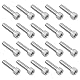 20 Stück Zylinderschrauben mit Innensechskant M6 x 25 mm DIN 912, Edelstahl A2 Vollgewinde Maschinenschrauben