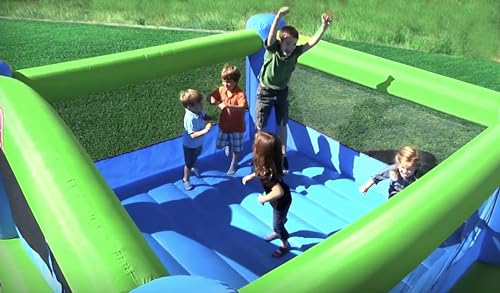 blast zone big ol bouncer inflatable bounce house wblower - huge - premium quality - 6 players
