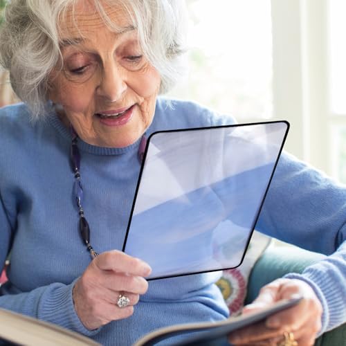 Page Magnifying Sheet 3X Lightweight Optical Plastic Fresnel Lens for Reading Small Prints and Books