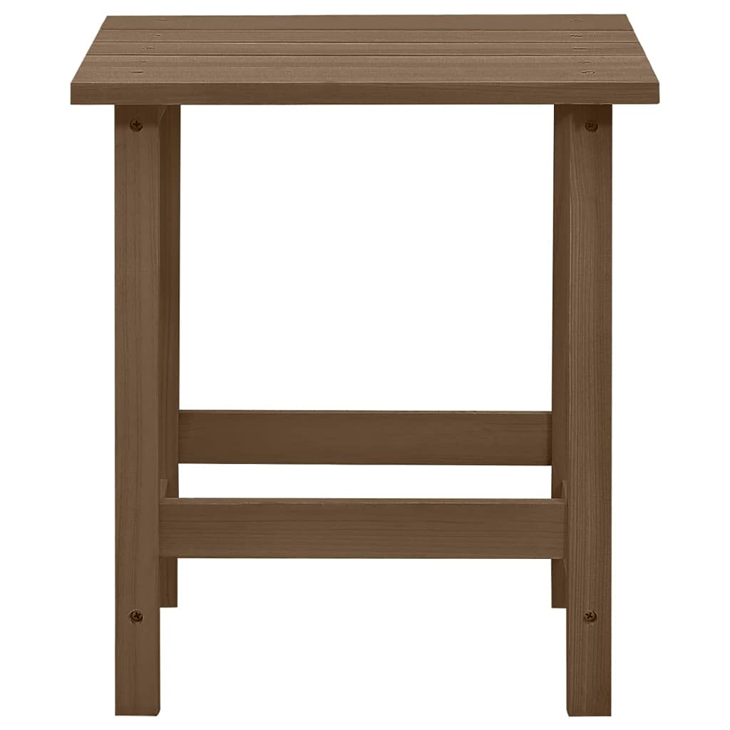vidaXL Abeto Macizo Silla con Otomana y Mesa Jardín Adirondack Asiento Sillón Patio Terraza Balcón Exterior Tumbona Muebles Estable Marrón