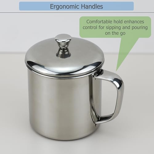 EIKS Vaso de Café Acero Inoxidable 500 ml con Tapa miniatura 6