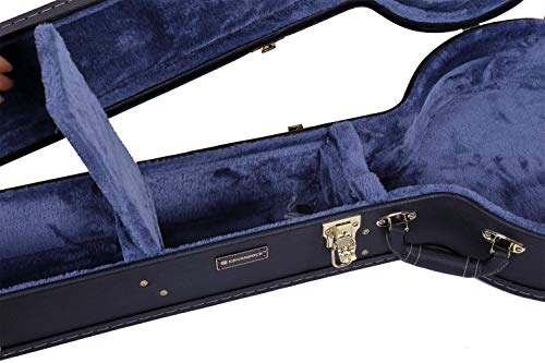 Image of Crossrock Hardshell Banjo Case fits 5-string Resonator styles of Banjos- Stainless Steel Latches, Sponge Lining, Storage Space-Black (CRW600BJBK)