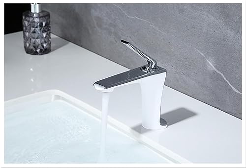 Robinet d'eau de salle de bains mitigeur eau chaude et froide en laiton standard G1/2 - 4