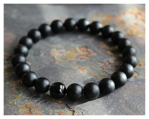 WANSHIDA QiQi Shop Vulkan Stein Armband für männer Lava Holz 8mm perlen Armband Tibetan Buddha Armband Kette Frauen männer schmuck Geschenk armbänder (Metal Color : Multi) Cover