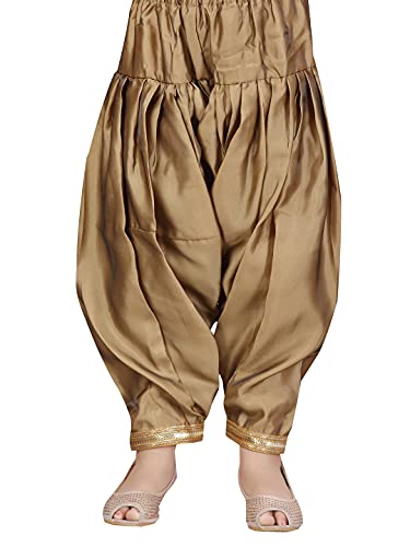 Image of muhuratam Girl's Silk Self Design Salwar Suit Set
