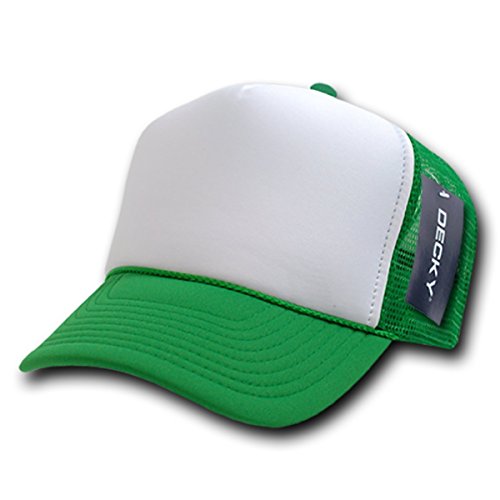 DECKY 2 Tone Trucker Cap, Kelly, One Size